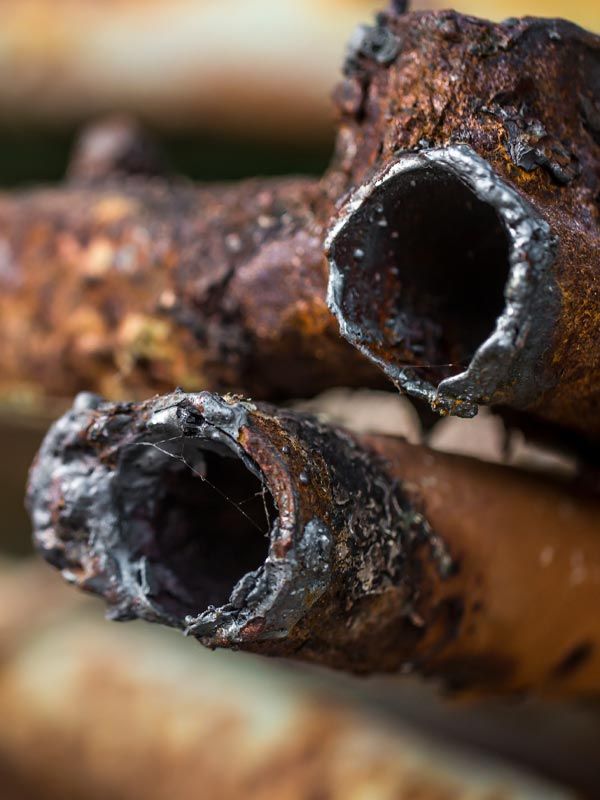 Damaged Pipes Needing Pipe Repair or Replacement